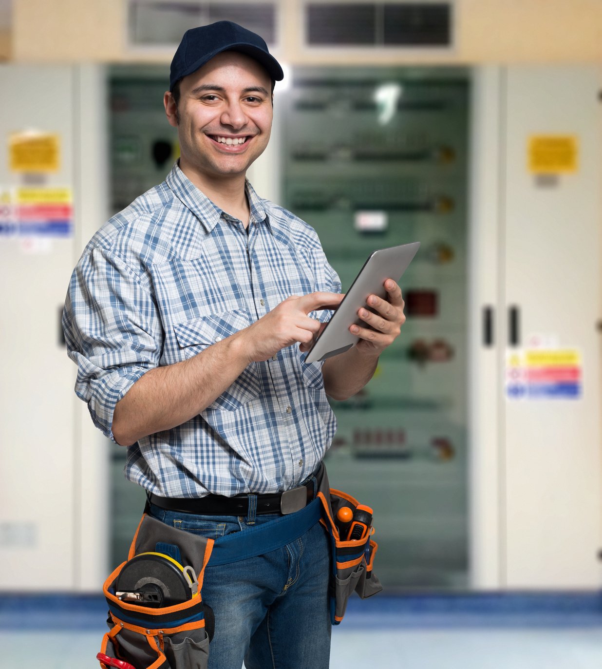 Smiling Electrician Portrait